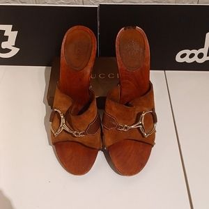 Gucci leather clogs